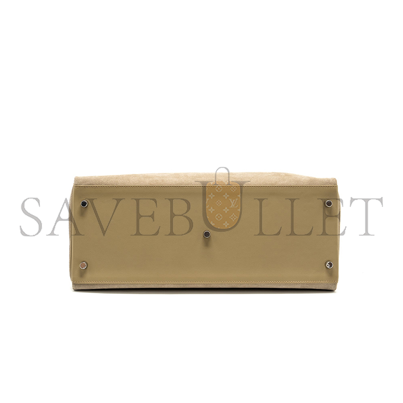 H**me5 master maxi kelly 42 gris caillou grizzly suede and beige marfa swift (42*27*17cm)
